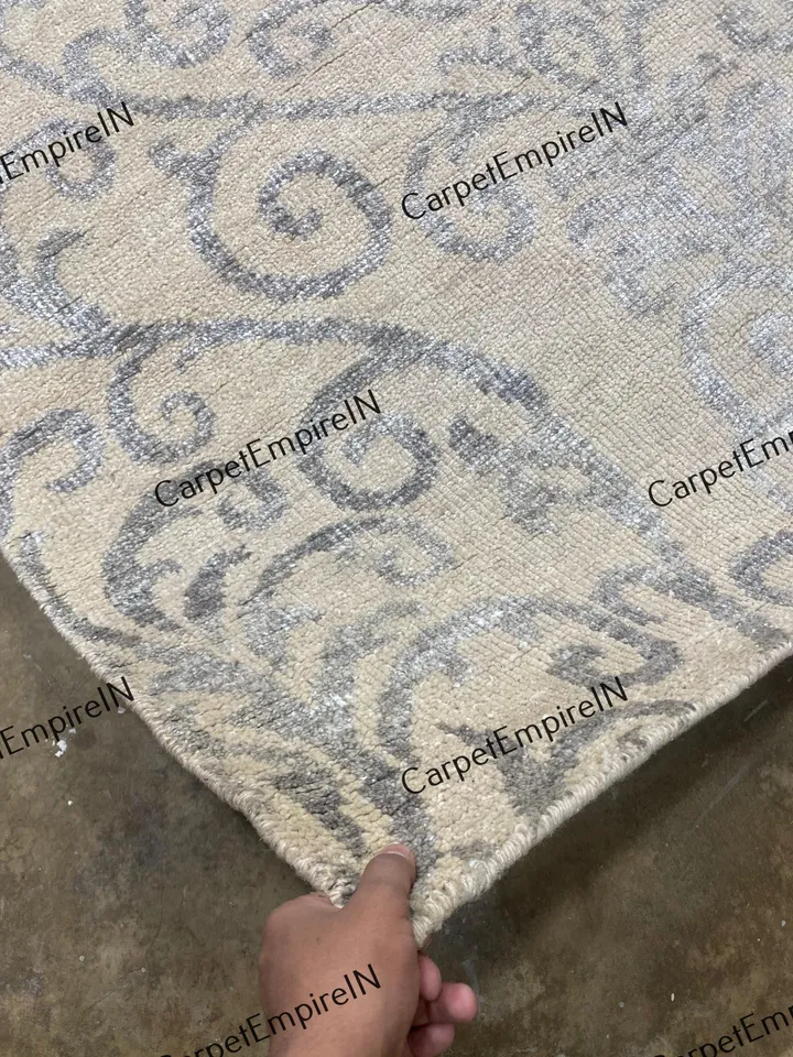 Exquisite Beige Modern Oushak Hand Knotted Rug 4x6, 5x8, 6x9, 8x10, 9x12, 10x14 ft Handmade Rugs for Living Room - Antique Contemporary rug