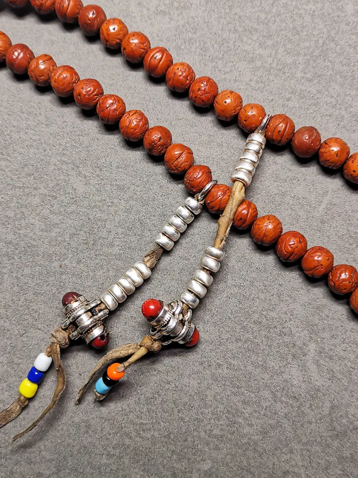 Gandhanra Handmade 5mm Silver Tibetan Buddhist Prayer Bead Counters for 8-15mm Mala