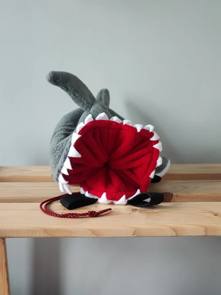 Chalk bag Shark bite Grey for rock climbing