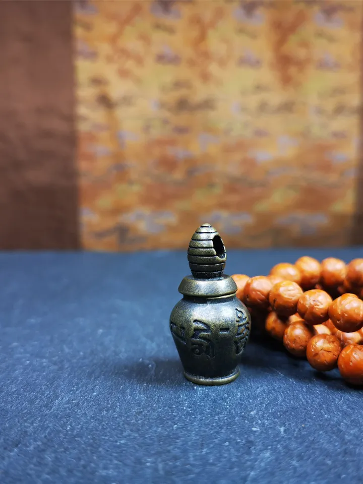 Gandhanra Handmade Tibetan Buddhist Amulet,Stupa,Pagoda,Buddhist Tower Pendant,Gau Shrine,Mani Rilbu Bottle,Consecration Zung