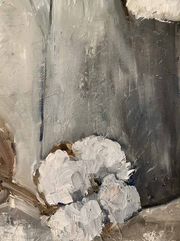 Original oil painting Cotton canvas art 16x16 inches by MyFoxyArt