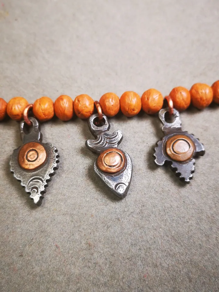 Gandhanra Handmade Tibetan Mala Counter Pendant, Prayer Beads Accessories,Made of Cold Iron
