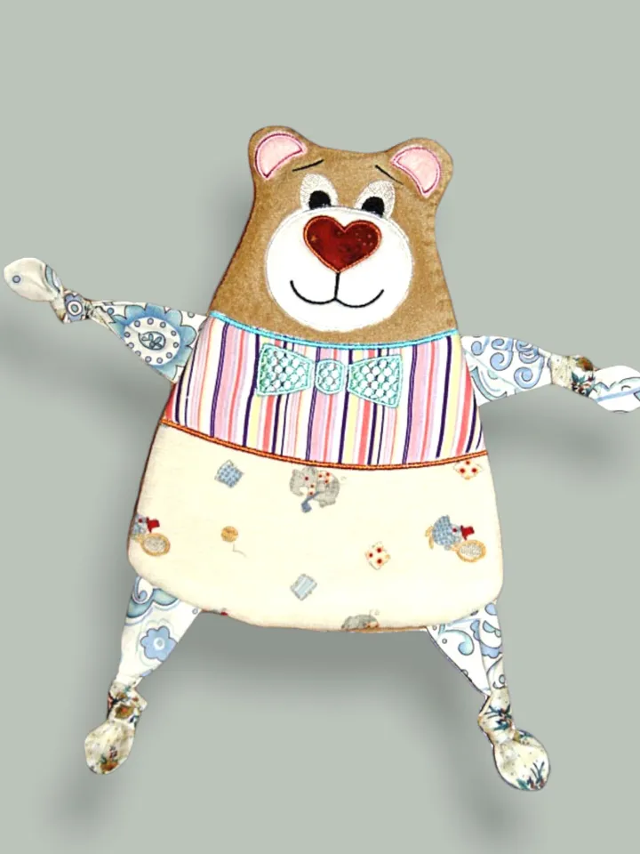 Bear Baby Comforter Toy Machine Embroidery Designs in the hoop project digital embroidery pattern Machine embroidery pattern for babies