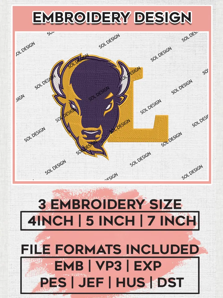 Lipscomb Bisons Football Team Mascot Logo embroidery designs, NCAA Lipscomb Bisons Logo Machine embroidery files , NCAA Team Logo embroidery designs, NCAA Game Day Machine embroidery designs, Digital Download