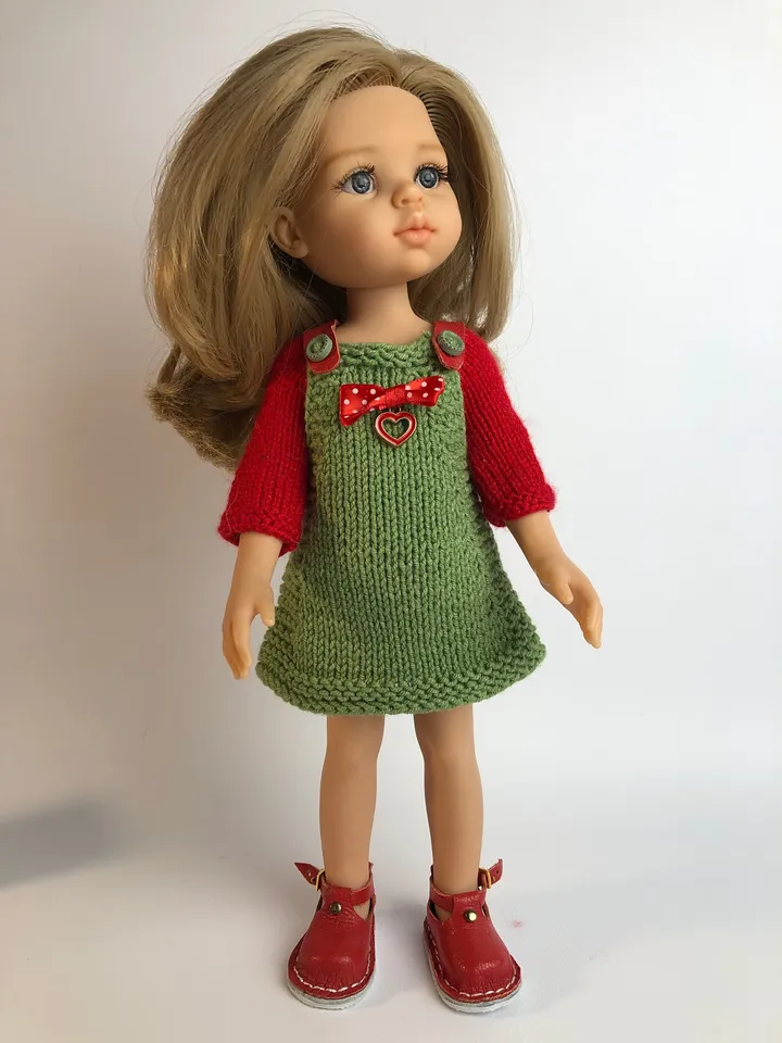 Paola Reina Doll 3 ITEMS Set: Exclusive Handmade Outfit - Sundress, Sweater, Shoes