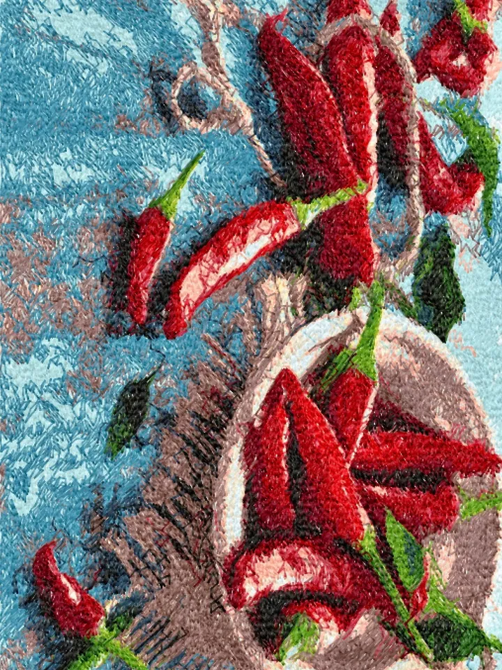 PhotoStitch Chile Pepper machine embroidery designs digital embroidery pattern PhotoStitch Machine embroidery motif Food embroidery pattern