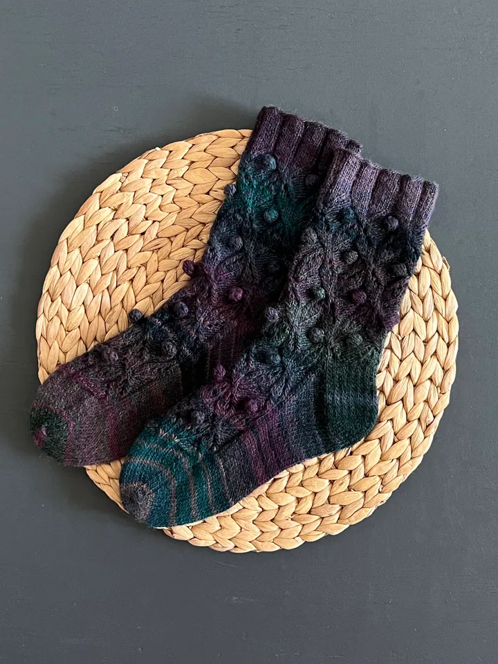 Handmade knitted womens socks/ Warm knitted accessory