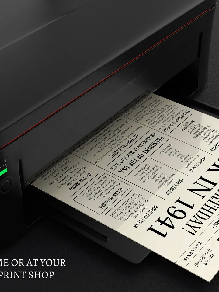 84th birthday newspaper poster printable gift born in 1941 fun facts digital sign back in 1941 birthday decor instant download