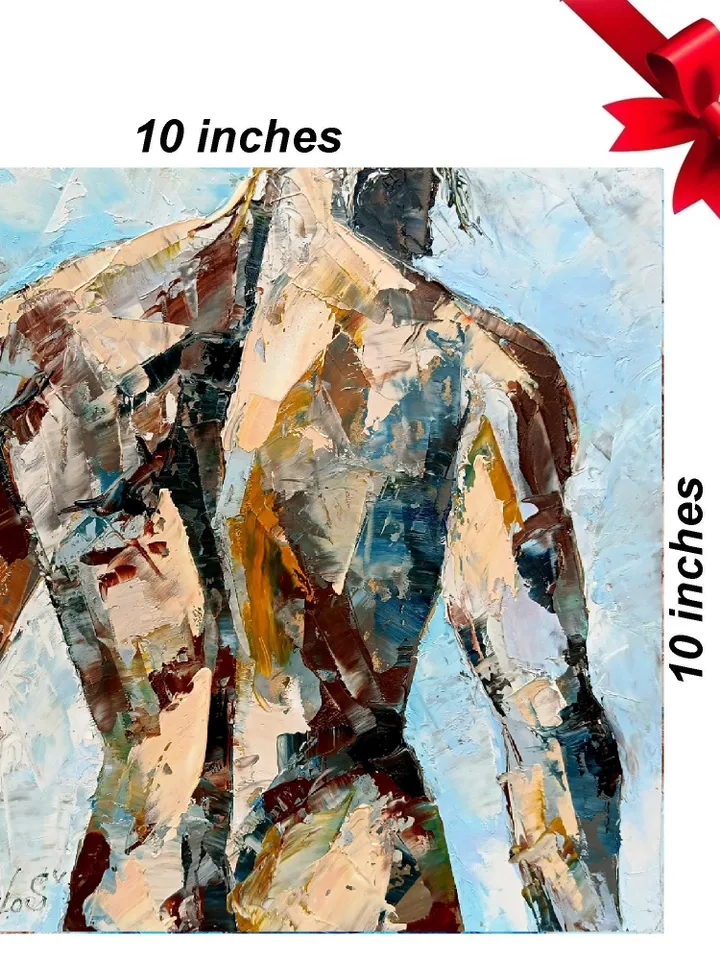 Gay Body Painting Male Original Art Men Abstract Wall Art Gay Wall Decor Gifts for Him Personalized Gifts by ArtProkopaloSv