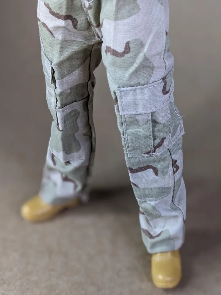 Khaki military-style jacket & pants for fashion male dolls (long sleeve)