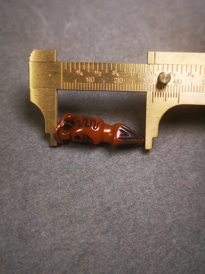 Gandhanra Tibetan Bone Carved Phurba Amulet, Ritual Implement Pendant