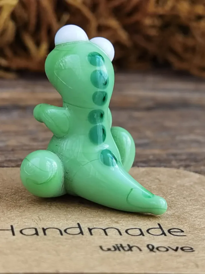 Glass figurines Dinosaur figurine Glass dinosaur decor Miniature Dinosaur gift Dino figurine Tiny glass animals Terrarium DINOSAUR ORNAMENTS
