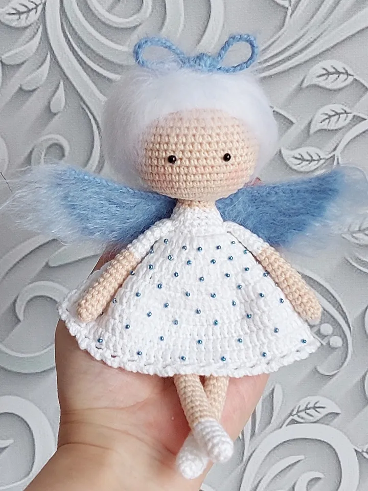 Crochet pattern of dolls in English. Angel doll. Pattern doll. Crochet pattern doll. Tutorial doll. Pattern crochet doll
