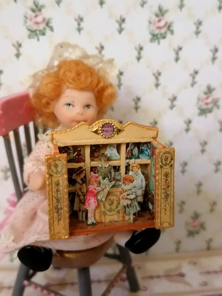 Paper theater. Puppet show. Toy store. Dollhouse miniature.1:12 scale.
