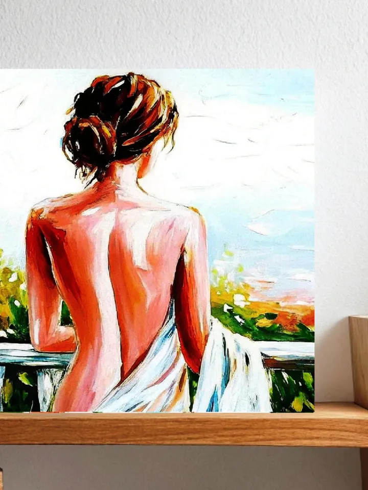 Girl Body Painting young woman Original Art woman Abstract Wall Art Gay Wall Decor Gifts for Him Personalized Gifts by ArtProkopaloSv