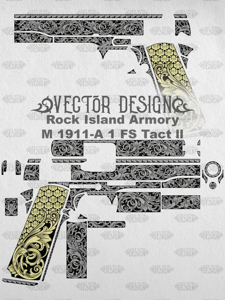 VECTOR DESIGN Rock Island Armory M 1911-A 1 FS Tact ll Scrollwork