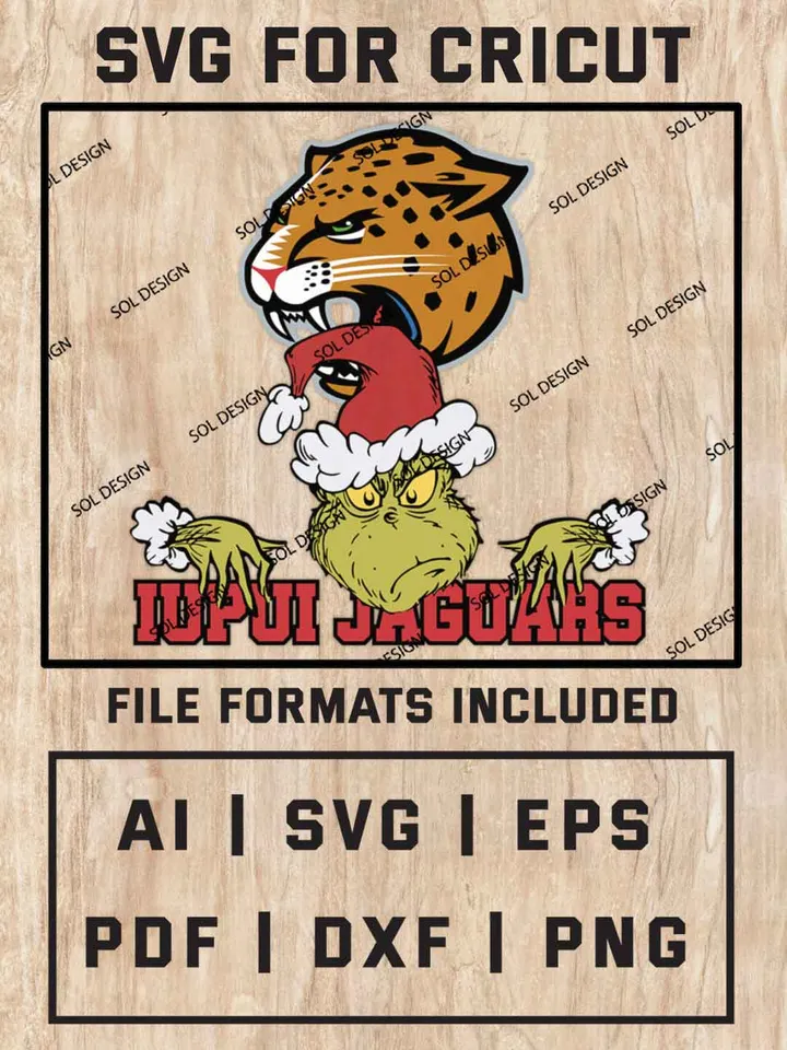 Grinch IUPUI Jaguars SVG, NCAA SVG Design, NCAA IUPUI Jaguars SVG, NCAA IUPUI Team Cricut, Christmas Svg, Grinch svg, Digital Download