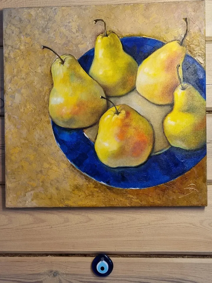 Round dance of merry pears Original Art Wall Art Oil Painting Canvas Art