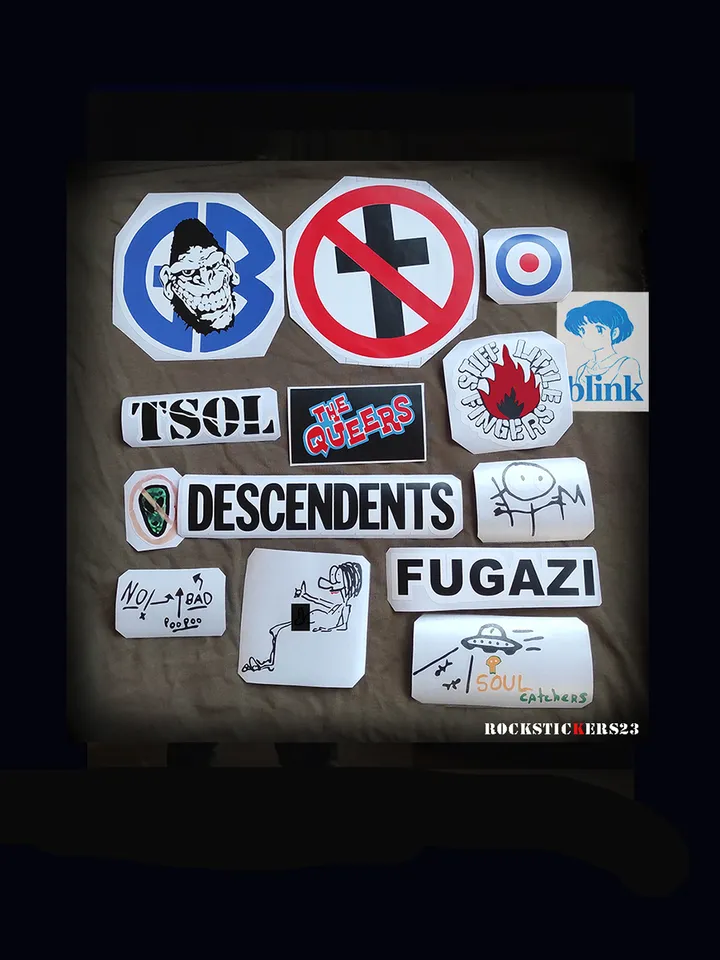 Tom DeLonge guitar stickers Fender R&D Starcasters Blink-182 vinyl decal