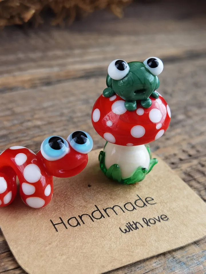 AQUARIUM DECORATION Mushroom figurine Aquarium decor Aquarium figurine Aquarium gifts Aquarium ornament Glass toadstool miniature