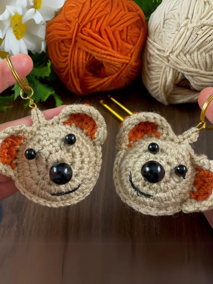 Mini Amigurumi Teddy Bear Keychain Pattern | Small Crochet Teddy Bear PDF | Cute Crochet Animal Gift for Kids