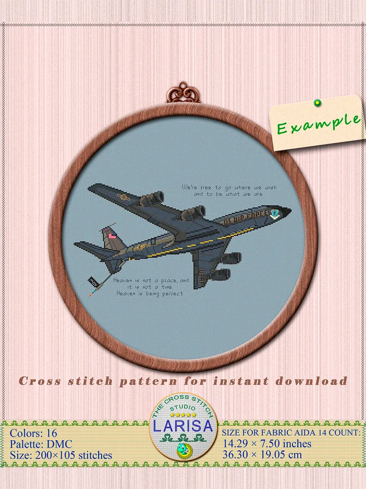 KC-135 Cross Stitch Pattern | KC-135 Stratotanker