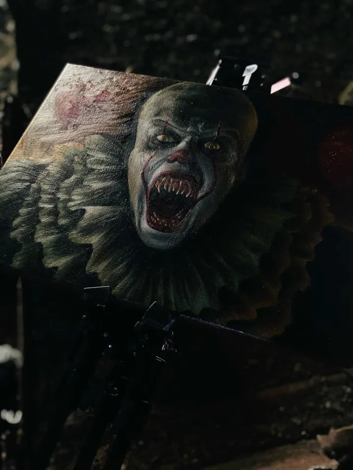 Oil painting Pennywise the dancing
