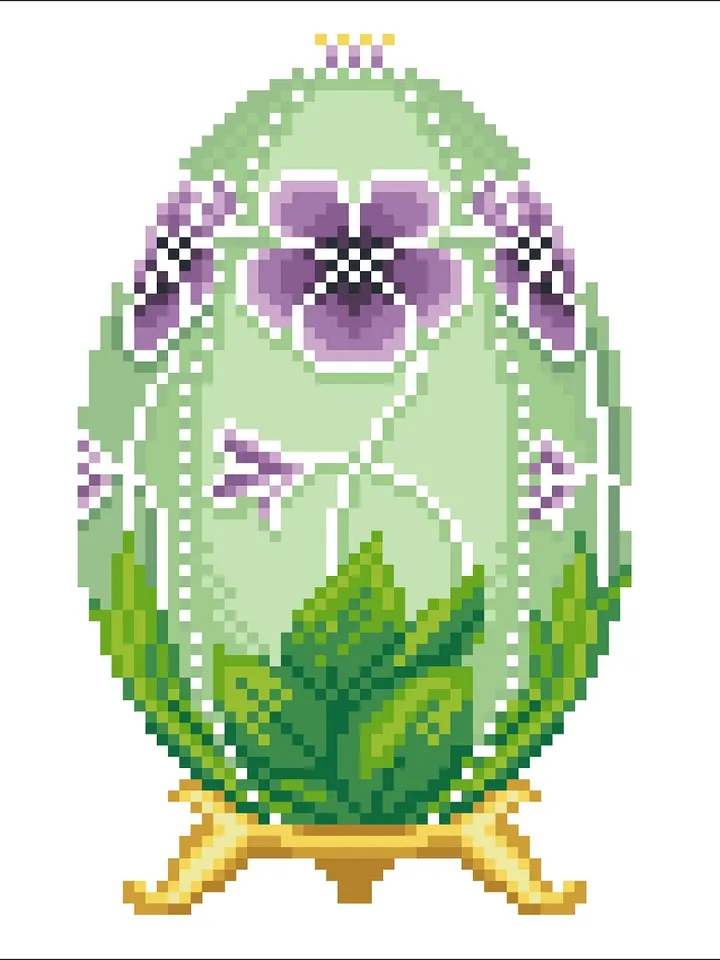 Cross Stitch Pattern Easter Faberge Egg Digital Download PDF