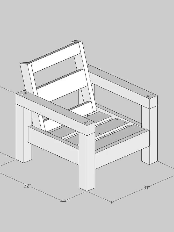 Modern Outdoor Chair Plans, PDF, DIY