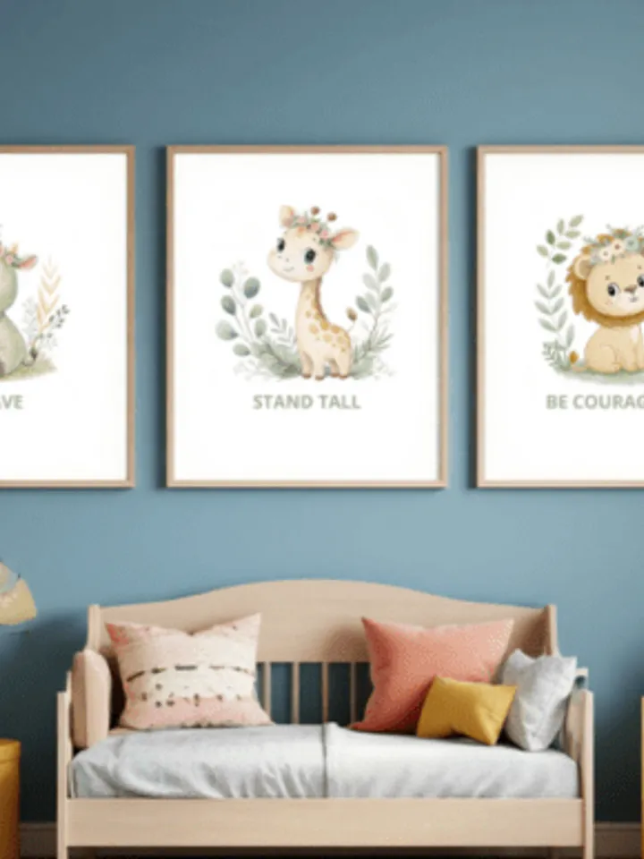 Safari Animal Nursery Decor Set