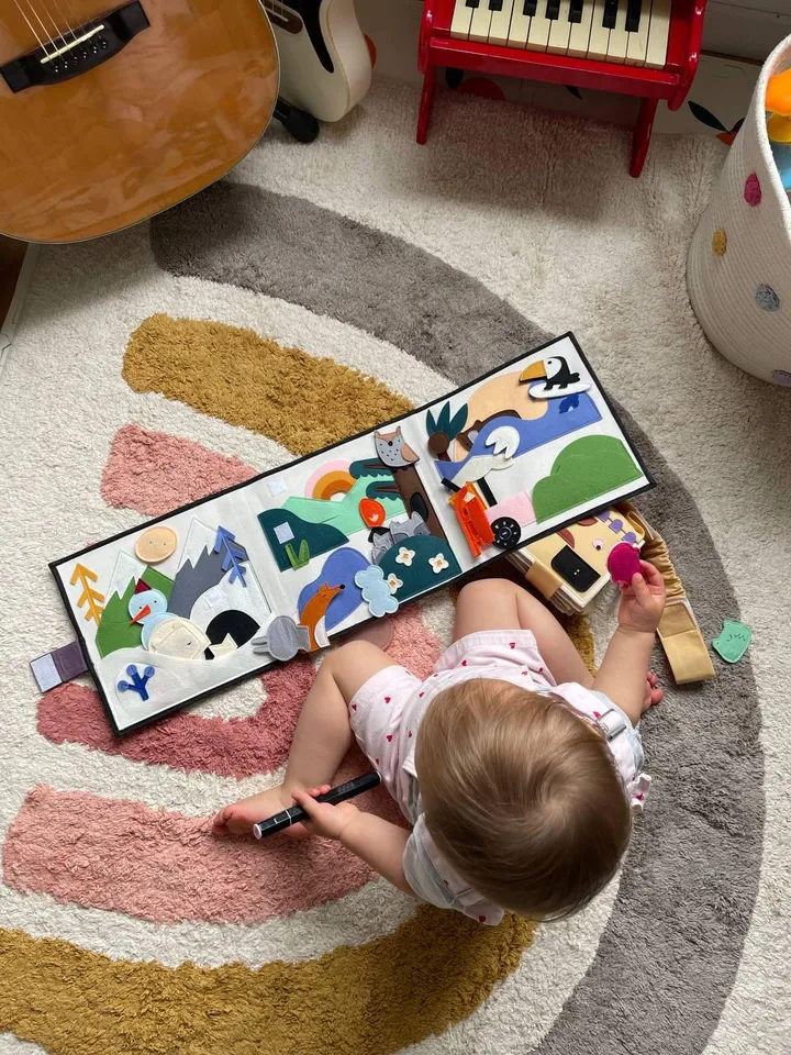 sensory toys for babies montessori quiet book for toddlers felt busy book forest animals seasonal travel toy gift for baby 1 year old