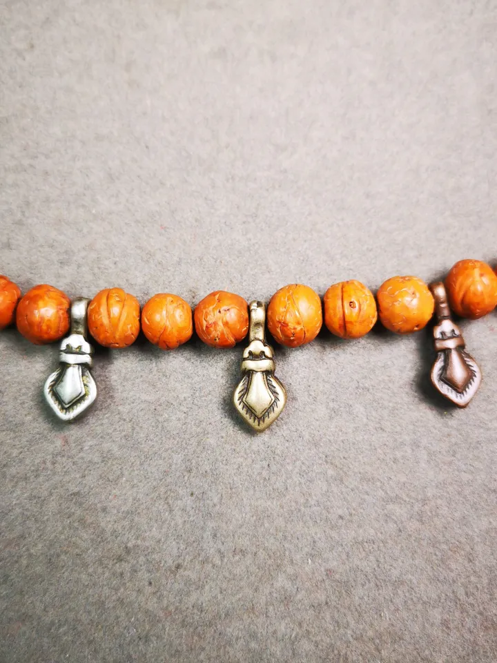 Gandhanra Handmade Buddhist Mala Counter Clip,Bum Counter Clip for Prayer Beads,Mani Jewel/Wish-Fulfilling Cintamani Shape,Mala Accessories