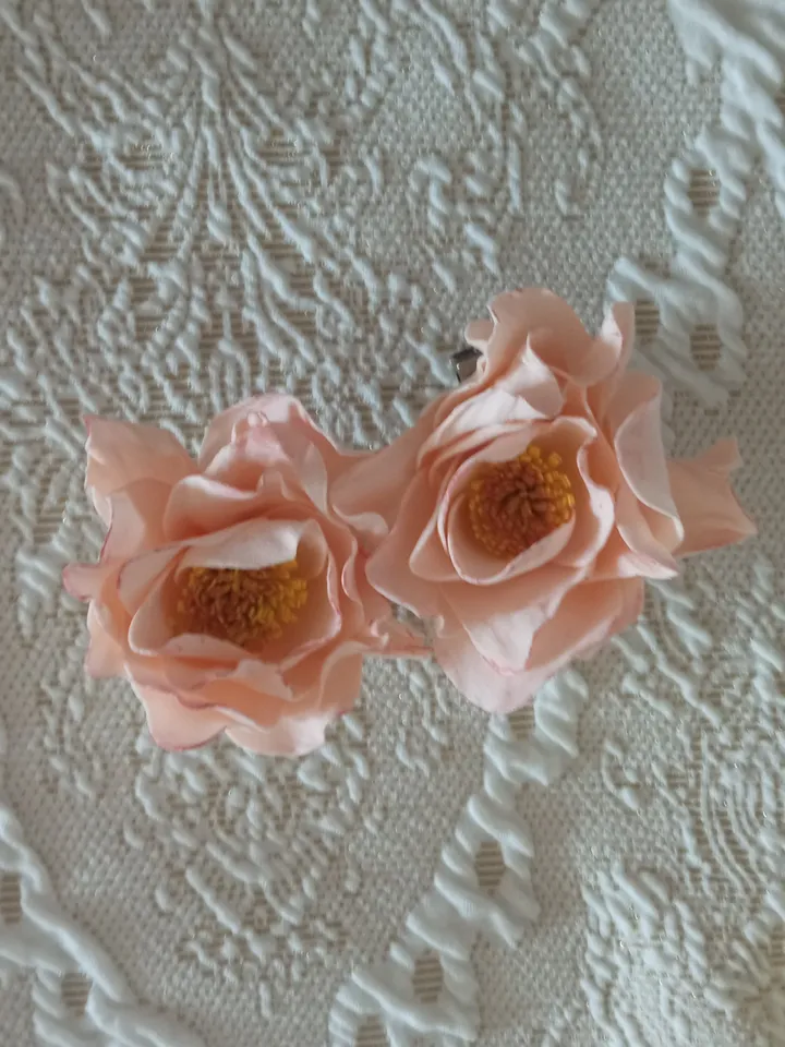 2 beautiful hair clips, women's flowers hair accessories, women's jewellery/handmade hair decor/gift for her