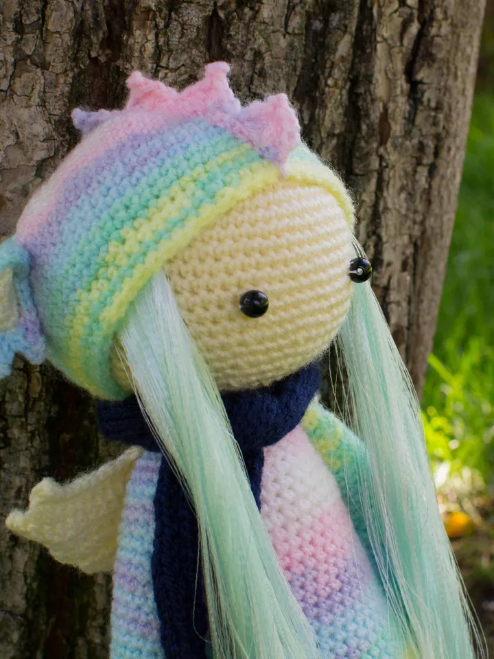 Lalylala dragon figurine, stuffed animal dragon toy, crochet lalylala doll, plushie doll amigurumi, handmade doll