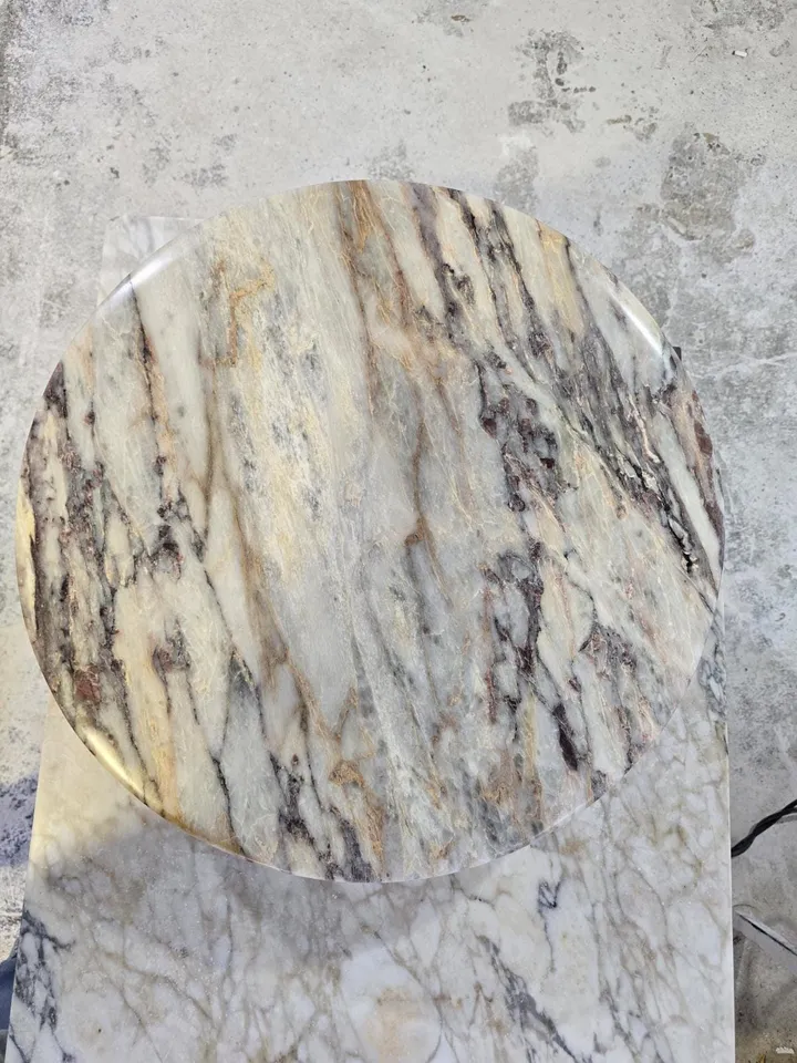 Salome marble top Only the top table is 23.5" real marble handmade and free shipping