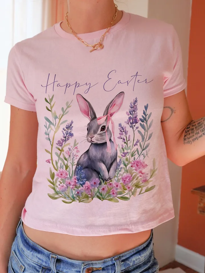Happy Easter PNG, Retro Easter Png, Easter Bunny Png, Easter Coquette Png, Floral Spring Png, Easter Coquette Png, Brushstroke Easter Png