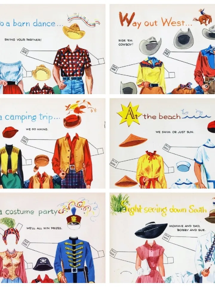 Paper dolls are a Family Digital Download PDF