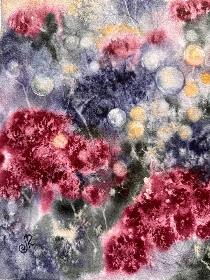 Wildflowers Original Painting Flowers Watercolor Floral Wall Art Spring Painting