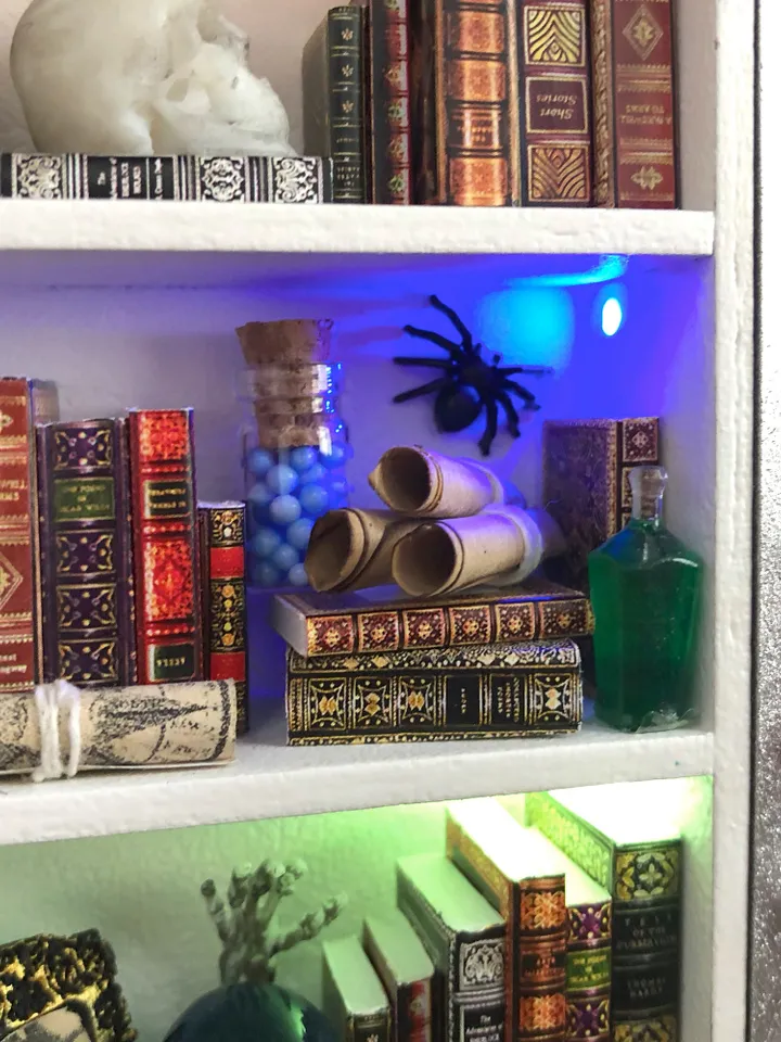 Book nook, Book nook money box, book nook insert, book nook miniatures, bookshelf insert, Dark Academy library, best friend christmas gift