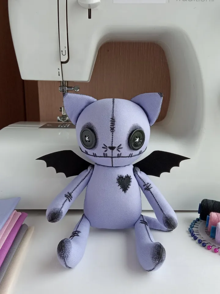 Handmade Cat Doll – Purple