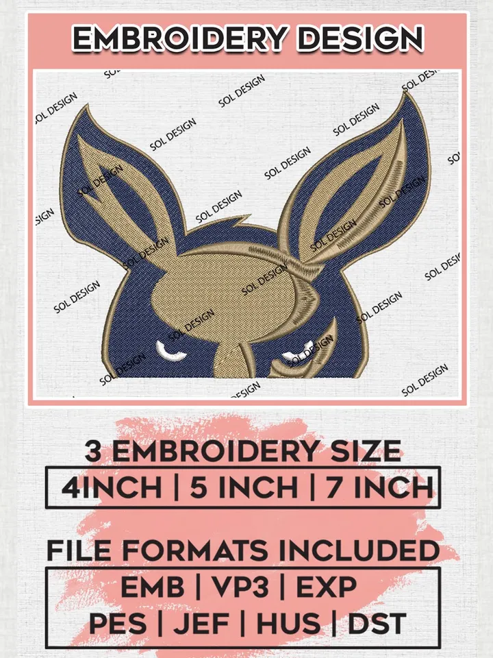 NCAA Akron Zips College Team Head Mascot Logo Embroidery Design Files, NCAA Akron Zips Machine Embroidery, NCAA Teams, 3 sizes, NCAA Machine embroidery designs, Digital Download