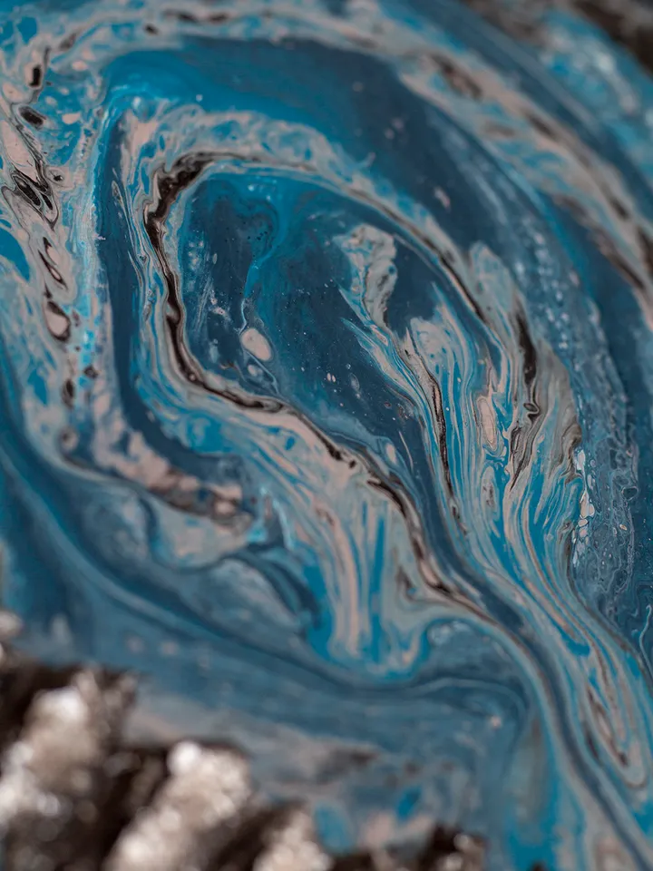 Waterscape wall art | Modern Abstract Sea Painting | 3D Effect Acrylic Art on Canvas | Handmade Artwork | Blue Square painting