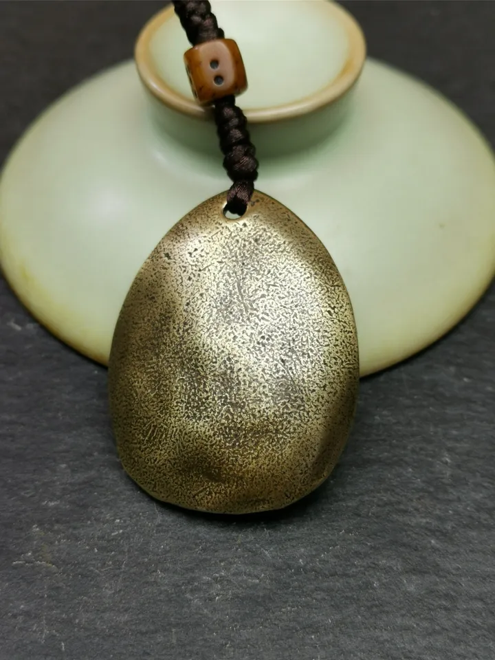 Gandhanra Antique Tibetan Buddhist Protective Amulet,Green Tara Pendant,Jetsun Dolma,Made of Brass