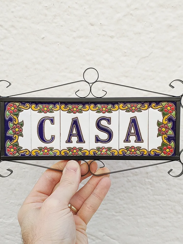 Ceramic letters and numbers 7.5cm. (3") for the wall - Hand-glazed in Spain - "MARBELLA-mini" models - Ceramic letters number -