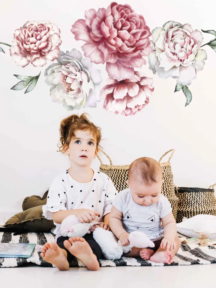 Peonies Wall Decal Flowers Stickers ik2433