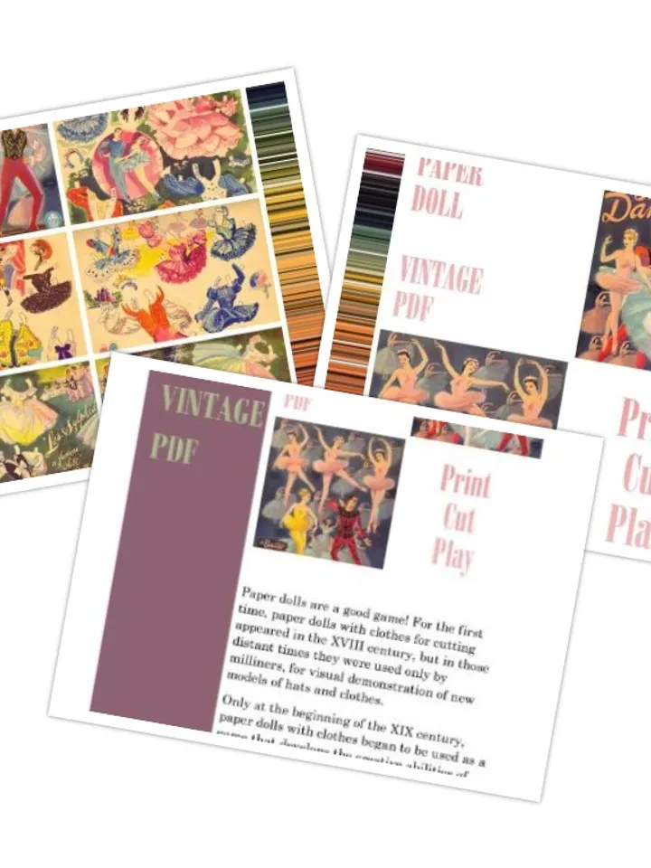 Paper Doll Ballet Digital Download PDF