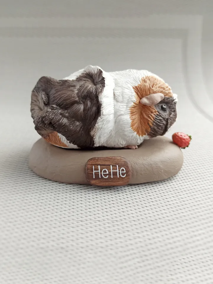 Custom fluffy guinea pig figure