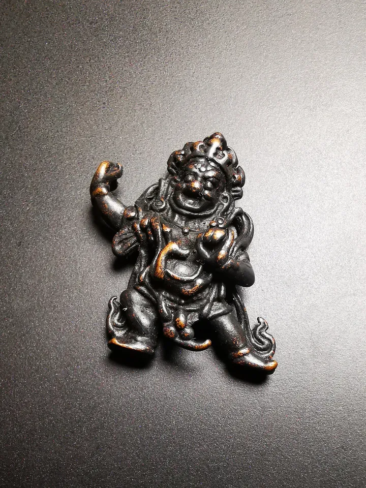 Gandhanra Handmade Vajrapani Amulet,Tibetan Tantric Buddhism Statue,the Protector and Guide of Gautama Buddha