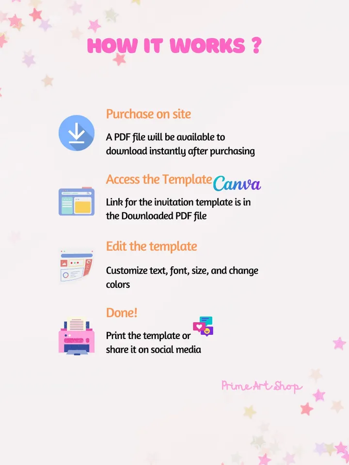 Summer Pink Pool Party Invitation - Slumber Party Girl Card - Editable Canva Template
