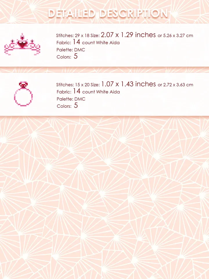 Set of 17 women accessories cross stitch pattern PDF download Mini female cross stitch chart Small fashion pattern digital PDF for girl #O23